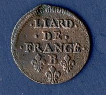 FRANCE....Liard De France Au Buste Juvénile - Louis XIV......1655 . B - 1643-1715 Louis XIV Le Grand