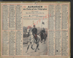 GRAND CALENDRIER MILITARIA GRANDE GUERRE 1915 ILLUSTRÉE LE GÉNÉRAL ET SON PORTE FANION JE PENSE UN DRAGON ?? : - Grossformat : 1901-20