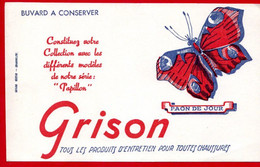 Buvard Grison, Produits D'entretien Pour Chaussures. Papillons : Paon De Jour. - Schuhe