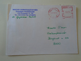 D193887   Hungary Cover -EMA Red Meter Freistempel  Ca1999  Budapest  Cserkész - Scouts-Pfadfinder -Scouting - Machine Labels [ATM]