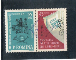 ROUMANIE    1962  Poste Aérienne  Y. T. N° 161 + Vignette  Oblitéré - Used Stamps