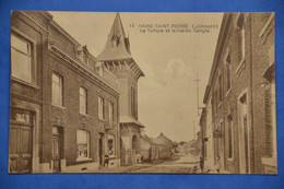 Jolimont Près De Hiane-Saint-Pierre 1920: Le Temple Et La Rue Du Temple Animée - La Louvière