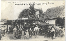 49  BEAUFORT  MOTO - BATTEUSE A PETROLE SYSTEME E. BEAUPRE AVEC MOTEUR MILLOT DE 11 CHEVAUX EN TRAVAIL CHEZ M. ALPH MONG - Otros & Sin Clasificación