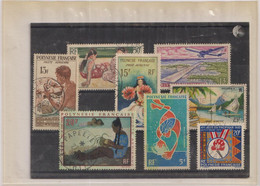 POLYNESIE-PA-LOT N°1/2-5-7-9-35-40-45-OB-TB- 1958 - Usados