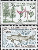 Andorra - Französische Post 332-333 (kompl.Ausg.) Postfrisch 1983 Naturschutz - Cuadernillos