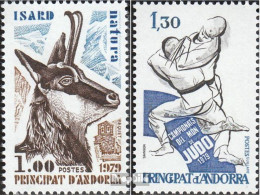 Andorra - Französische Post 295,302 (kompl.Ausg.) Postfrisch 1979 Naturschutz, Judo - Cuadernillos