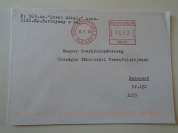 D193902  Hungary Cover -EMA Red Meter Freistempel  2005 Rákosszentmihály  Bp  -   Cserkész - Scouts-Pfadfinder -Scouting - Viñetas De Franqueo [ATM]