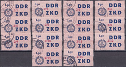 DDR 1964 - Laufkontrollzettel ZKD Mi.Nr. 39 I - XIV - Ungültig Gestempelt Used - Gebraucht