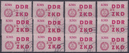 DDR 1964 - Laufkontrollzettel ZKD Mi.Nr. 38 I - XII - Ungültig Gestempelt Used - Usati