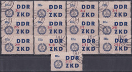 DDR 1964 - Laufkontrollzettel ZKD Mi.Nr. 37 I - XIII - Ungültig Gestempelt Used - Afgestempeld