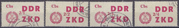 DDR 1964 - Laufkontrollzettel ZKD Mi.Nr. 32 I - IV - Ungültig Gestempelt Used - Usados