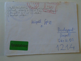 D193920   Hungary Cover -EMA Red Meter Freistempel  2001  Székesfehérvár   -   Cserkész - Scouts-Pfadfinder -Scouting - Machine Labels [ATM]