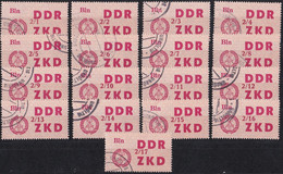 DDR 1964 - Laufkontrollzettel ZKD Mi.Nr. 31 I - XVII - Ungültig Gestempelt Used - Usati