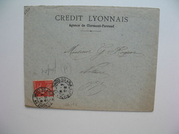 Semeuse,  Perforé CL198 Sur Lettre Crédit Lyonnais 1908 - Covers & Documents