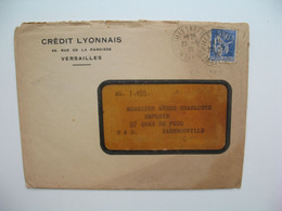 Type Paix,  Perforé CL199 Sur Lettre Crédit Lyonnais 1939 - Lettres & Documents