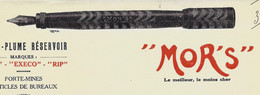 1923  ECRITURE SUPERBE ENTETE STYLO PLUME  PORTE PLUME MOR’S E.SABATIER Paris - 1900 – 1949