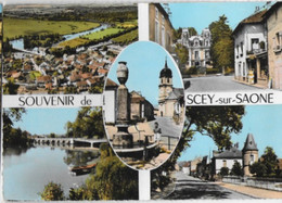 70 -SCEY Sur SAONE (Haute Saône) Pont Sur La Saône-Quartier D/l Poste -Rue Paulmard-Fontaine-Eglise-1965-COMBIER N° 17 C - Scey-sur-Saône-et-Saint-Albin