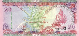 MALDIVES 20 RUFIYAA 2000 P 20b UNC SC NUEVO - Maldivas