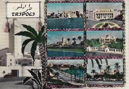 CARTOLINA  TRIPOLI,LIBIA,MULTI SCATTI,VIAGGIATA 1958 - Libia