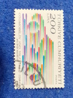 TÜRKEY--1980-90   200LİRA.       DAMGALI - Used Stamps