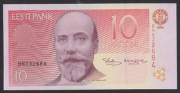 Estonia 10 Krooni  1994 P72b UNC - Estland