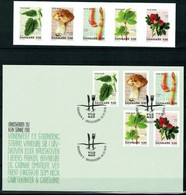 Denmark 2018; Gastronomy - Wild Food; Self Adhesive Strip Of 5 And On FDC. - Otros & Sin Clasificación