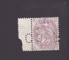 Type Blanc Avec Bord De Feuille  Perforé CL - Used Stamps