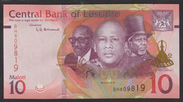 Lesotho 10 Maloti 2021 P26 UNC - Lesoto