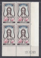 MONACO - N° 619 - BLOC De 4 COIN DATE - EUROPA - NEUF SANS CHARNIERE - 13/6/63 - Unused Stamps