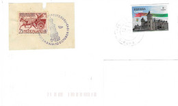 Espagne, Chateau Valderas + Fragment Collé Sur Enveloppe Avec Timbre Et Oblitération Pays Bas 1943, Sur Lettre 2020 - Covers & Documents