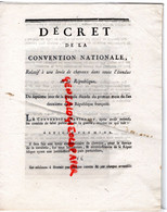 87-LIMOGES- DECRET CONVENTION NATIONALE LEVEE DE CHEVAUX -AN 2 REPUBLIQUE-GUERRE -VERSAILLES-AUCH-GAP-ARLES-ABBEVILLE - Documentos Históricos