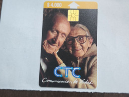 Chile-(cl-ctc-0018B)-pareja Ancianos-(195)-($4.000)-(not Number Out Side)-(05/96)-(50.000)-used Card+1card Prepiad Free - Chile