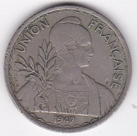 Indochine Union Française, 1 Piastre 1947, Tranche Striée, Cupronickel, Lec# 320 - Französisch-Indochina