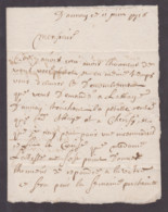 France 1718: Old Letter Dannayco To Arras On June 11 - Unclassified