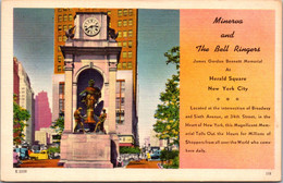 New York City James Gordon Bennett Memorial Minerva And The Bell Ringers Broadway And 6th Avenue - Broadway