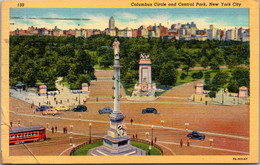 New York City Central Park And Columbus Circle 1946 Curteich - Central Park