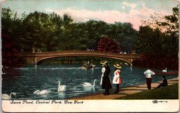 New York City Central Park Swan Pond 1909 - Central Park