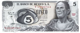 MEXICO 5  PESOS 1972 P 62c UNC SC NUEVO - Mexico