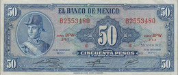 MEXICO 50 PESOS 1972 P 49u UNC SC NUEVO - Mexique