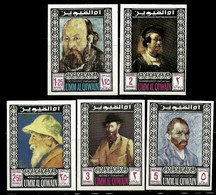 (12) Umm Al Qiwain / UA Emirates  Art / Portraits / High Values / Imperforated  ** / Mnh  Michel 205-09 B - Umm Al-Qiwain