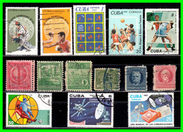 CUBA ( AMERICA DEL NORTE ) LOTE DE SELLOS  DIFERENTES AÑOS Y VALORES - Colecciones & Series