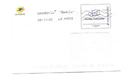FRANCE ENVELOPPE AVEC TIMBRE IMPRIME LEGENDE SOURIEZ C'EST POSTE OBL - Prêts-à-poster:Stamped On Demand & Semi-official Overprinting (1995-...)