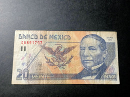 MEXICO 20 PESOS 1998 P 106 USADO USED - Mexique