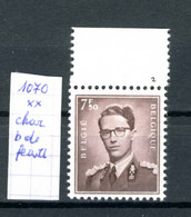 Belgique    N° 1070 Planche 2 Xx   (charnière Dans Bord De Feuille) - ....-1960