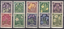 Austria 1948 Flowers Mi#868-877 Mint Never Hinged - Gebruikt