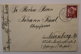 1935 Dorfen Deutsches Dt Reich Cover Timbre Seul Mi 568 - Covers & Documents