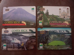 COSTA RICA, CENTRAL AMÉRICA: 4 DIFFERENT PHONECARDS - Costa Rica