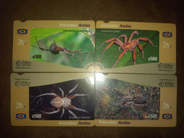 COSTA RICA, CENTRAL AMÉRICA: 4 DIFFERENT SPIDER PHONECARDS - Costa Rica