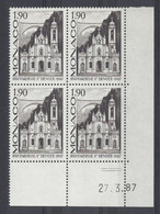 MONACO N° 1573 - Bloc De 4 COIN DATE - NEUF SANS CHARNIERE - 27/3/87 - Unused Stamps