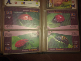 COSTA RICA, CENTRAL AMÉRICA: 4 DIFFERENT COLEPTERA PHONECARDS - Costa Rica